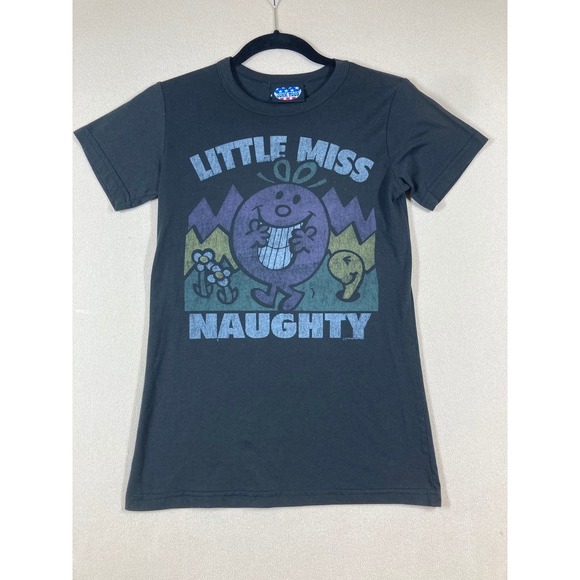 Junk Food Clothing Tops - Junk Food Clothing Black 'Little Miss Naughty' Graphic Tee Size L